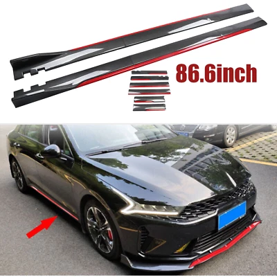 Carbon Fiber Look 86.6" Side Skirt Extension Spoiler Splitter FOR KIA K5 2021 Foto 1 de 4
