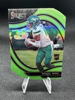 2020 Select Field Level Neon Green Prizm DieCut Denzel Mims Rookie Color Match - Image 1 of 2