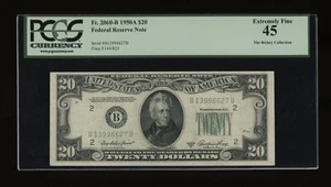 DBR 1950-A $20 FRN New York Fr. 2060-B PCGS 45 Serial B13996627B - Picture 1 of 2