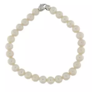 iki 100011 Women's 9kt White Gold Pearl Bracelet - Picture 1 of 2