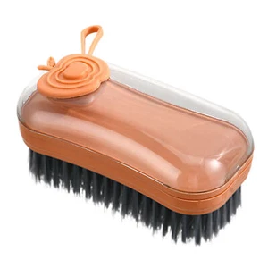 Dish Washing Up Brush Sponge With Liquid Soap Dispenser Scrubber Cleaning Brush - Picture 1 of 15