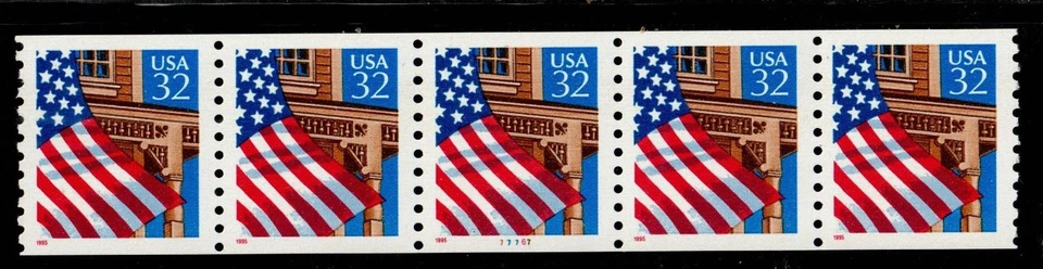 Scott 2913 32¢ Flag Over Porch red date P#77767 MNH Free shipping in the USA - Image 1 of 1