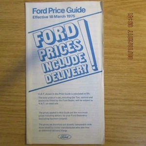 FORD Escort Capri II Cortina Consul Granada & Sonderausstattung Preisliste 1975 - Bild 1 von 1