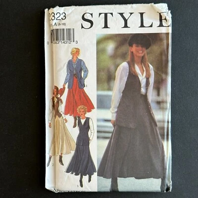 Style 2323 Sewing Pattern Skirt Vest Size 8-18 Western Cottagecore Prairie Boho - Image 1 of 4