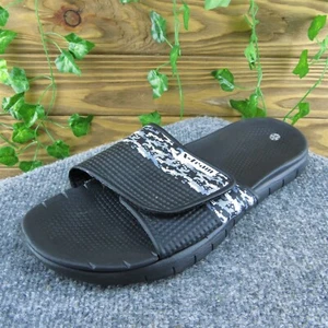 X-Team Sandali da uomo slide neri sintetici con gancio e passante taglia 11 Medium - Foto 1 di 10