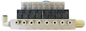 CKD 3РВ119-L Air Solenoid Valve 24 VDC 8 Bank Manifold 24V DC - Picture 1 of 11