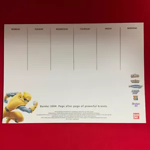 Diario planificador semanal promocional vintage 2004 Bandai Power Rangers Pokemon Shop - Imagen 1 de 7