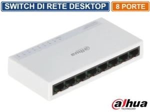 DAHUA PFS3008-8ET-L FAST ETHERNET SWITCH DI RETE DESKTOP 8 PORTE RJ45 10/100 FE - Foto 1 di 3