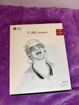 LG Tone Triumph Hbs-510 wireless Bluetooth headset Black Open Box - Image 1 of 4