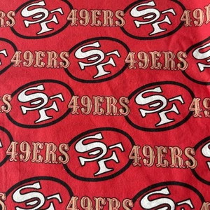 Vtg San Francisco 49ers Fabric Traditions Red Cotton 1994 #3524 58” W x 1.75+ YD - Picture 1 of 6