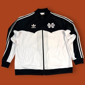 Mississippi State Mens XL Jacket Adidas 3 Stripe Bulldogs Black White - Picture 1 of 11