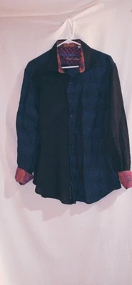 Robert Graham Seibelesk Silk Shirt Mens XL Limited Edition Color Block - Image 1 of 4