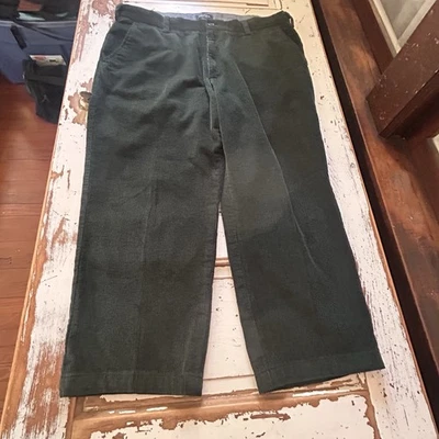 Nautica Corduroy Pants Men's 40 X 25 The Danforth Green Fancy Chinos Pants - Image 1 of 4