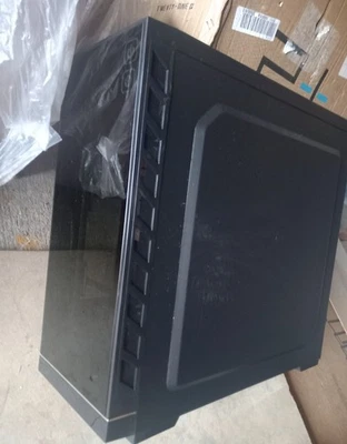 Gaming PC Mid Tower Case - 21+ Black.  2 glass panels front side - Image 1 of 4