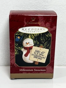 Millennium Snowman 2000 sello recuerdo árbol de Navidad adorno - Imagen 1 de 2
