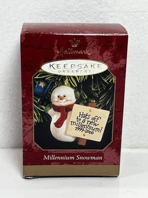 Millennium Snowman 2000 sello recuerdo árbol de Navidad adorno Foto 1 de 2
