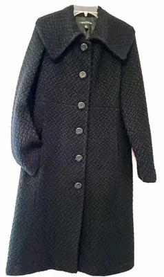 Women's Madison Wool Coat Classic Long Jacket Black Size 8 - Image 1 of 4