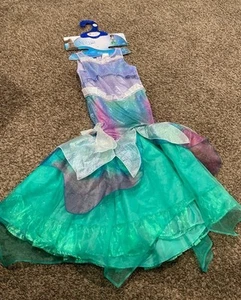Disguise Disney little mermaid costume dress NWT kids size 7/8 - Picture 1 of 4