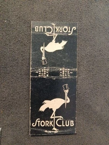 Copertina fiammiferi vintage The Stork Club New York - senza attaccante - Foto 1 di 2