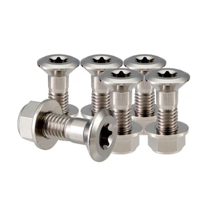M8 Rison Titanium Sprocket Bolts and Nuts Kit Dirt Bike Bolt with Lock Nut 6PCS - Picture 1 of 17