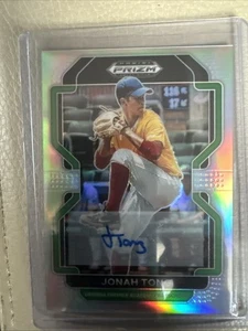 2022 Panini Prizm Draft Picks Silver Prizm Auto Jonah Tong #PDP209 Auto - Imagen 1 de 2