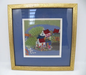 Rare Yi Ren Gallery HongGu Wan Pedestrian Walk Hand Embroidered Frame Thread Art - Picture 1 of 5