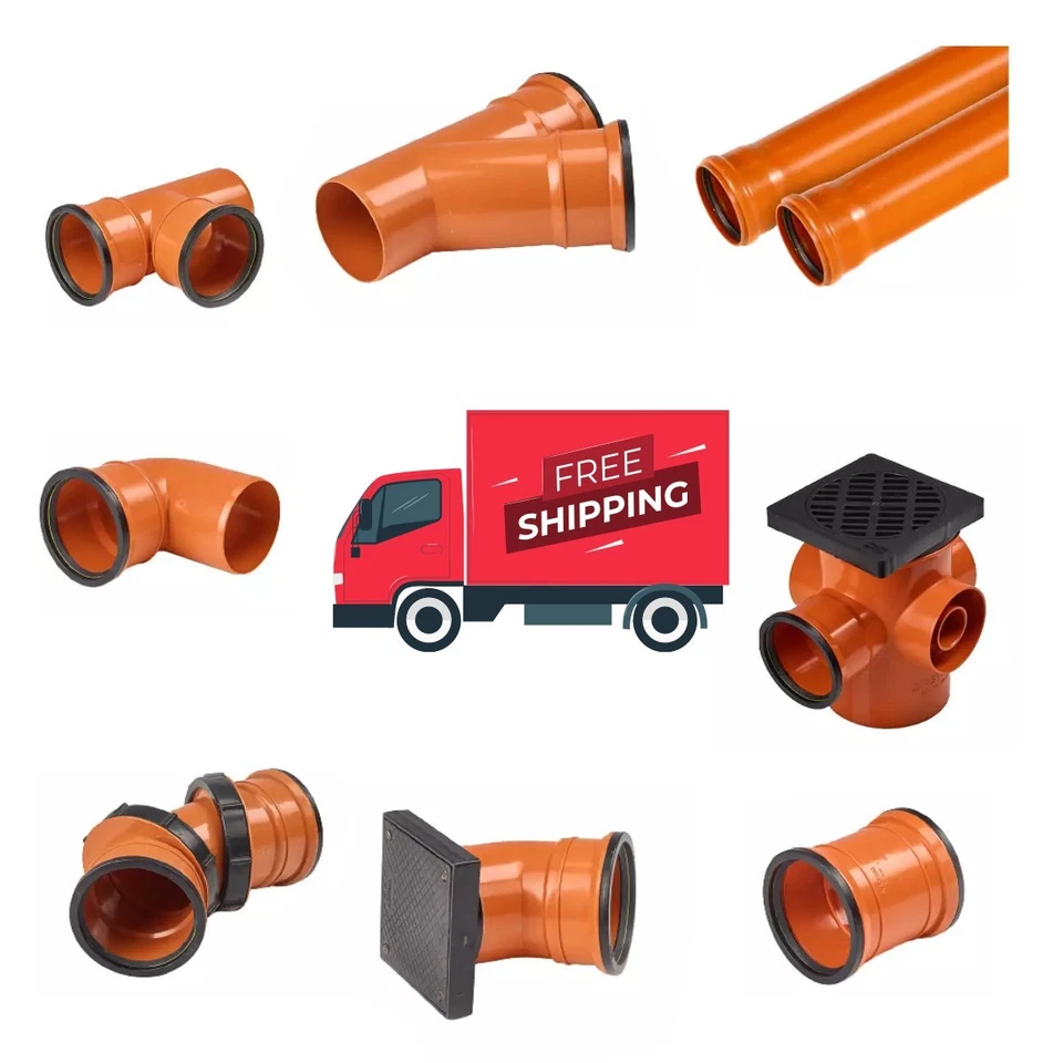Underground Drainage 110mm Fittings Bends Traps Gully  Y Socket 4 inch - Image 1 of 1