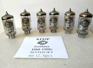 6x 6J32P = EF86, 6267 Pentodenröhre SVETLANA Soviet GEPRÜFTER SET 1960-1980er NEU - Bild 1 von 4
