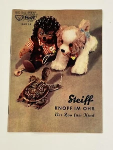 Catálogo Steiff 1955 75 Aniversario Anuncios Alemanes Animales de Peluche de Colección RARO - Imagen 1 de 12
