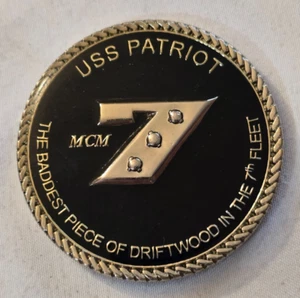 Moneda Desafío Desorden USS Patriot MCM-7 Comando Maestro Suboficial CPO - Imagen 1 de 4