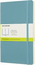 Moleskine Classic Notebook Soft Cover Large (5 x 8.25") Plain/Blank Reef Blue