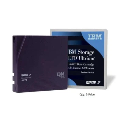 IBM 38L7302 LTO ULTRIUM  7 TAPES LTO-7 IBM Brand Original Packaging (5 Pack) - Image 1 of 4