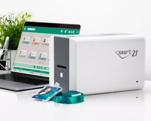 Plastic ID Card Printer IDP Smart 21S with Printing Software. 2-year Warranty - Picture 1 of 5