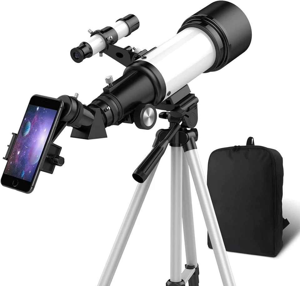 Teleskop Astronomie mit Stativ 70 mm Blende 400 mm Refraktor für Kinder B951 - Bild 1 von 4