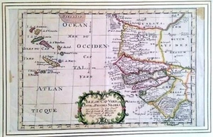 Isles de Cap Verd coste, et pays des Negres, Sanson, Nicolas, 1600-1667 - Imagen 1 de 1