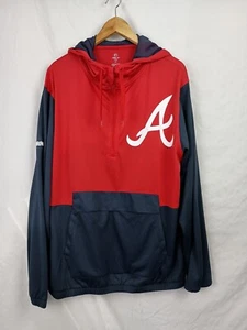 Atlanta Braves Long Sleeve Light Weight Hoodie Stitches Size Large - Picture 1 of 10