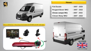 Reversing camera and 5inch Monitor Kit for Peugeot Boxer, Citroen Relay, Ducato - Picture 1 of 10