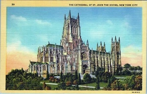 St. John the Divine Cathedral New York City Postcard Unposted - Picture 1 of 2