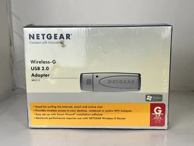 NEW NETGEAR Wireless-G USB Adapter New In Box NIB - Image 1 of 4