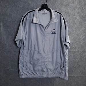 Nike Golf Giacca a Vento Uomo XL Clima-Fit Grigio 1/4 Zip Manica Corta Pullover Golf - Foto 1 di 14