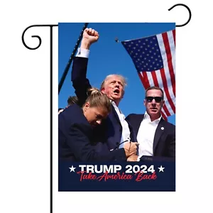 Made in USA, not China! Trump 2024 Garden flag 18"x12" 2 sided **pole not includ - Picture 1 of 6