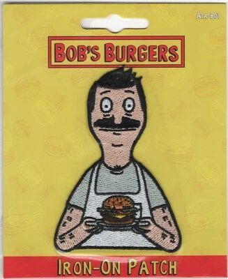 Bob's Burgers Animated TV Series Bob with Burger Logo Embroidered Patch UNUSED