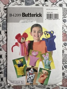 Marionetas de mano Butterick patrón de costura B4209 FF SIN CORTAR - Imagen 1 de 2