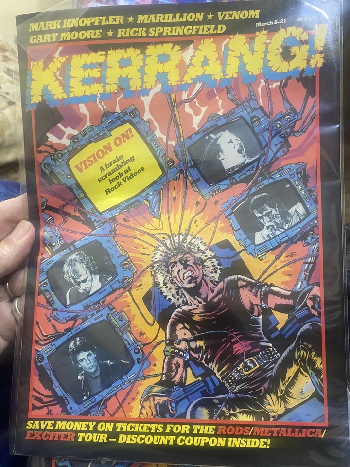KERRANG MAGAZINE # 63–rock Videos Cover—fast Shipping (bagged) - Image 1 of 1