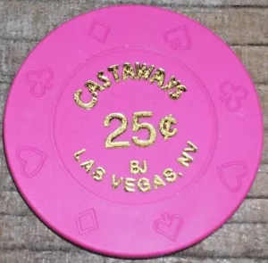 .25 FRACTIONAL GAMING CHIP FROM CASTAWAYS CASINO, LAS VEGAS 2000-2004 - Picture 1 of 2