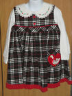 Vintage Rebecca Raggs Original 4T Toddler Plaid Cotton Smock Goose School Dress