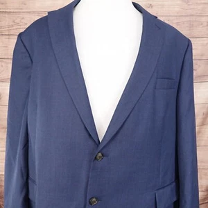 GIACCA BLAZER STAFFORD CLASSIC FIT DA VIAGGIO BLU MISTO LANA DA UOMO 52 REG 52R - Foto 1 di 7