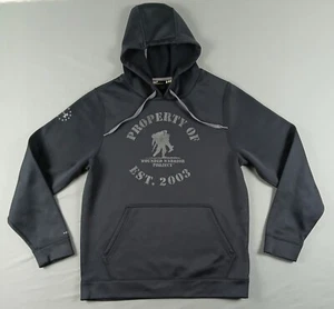 Under Armour Wounded Warrior Project Hoodie Mens Small Loose Black Storm1 - Picture 1 of 9