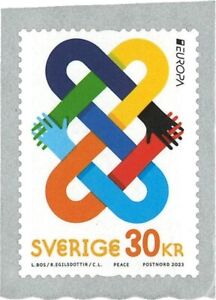 SWEDEN 2023  EUROPA CEPT   PEACE AND HUMANITY  1 STAMPS MNH