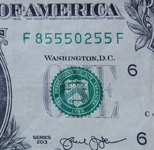 Five 5 of a kind 5s fancy serial number solid triple & double 2013 F block F run - Picture 1 of 3